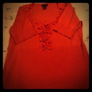 Coral short sleeve sweater size 18/20W